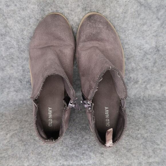 Old Navy Shoes Kids 11 Bootie Toddler Baby Casual Dark Grey Zip Fashion Classic - Picture 8 of 15